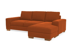Melrose Reversible Chaise Sofa :: Leg Finish: Pecan