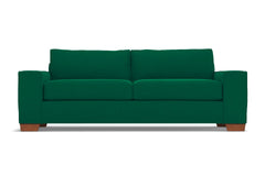 Melrose Queen Size Sleeper Sofa Bed :: Leg Finish: Pecan / Sleeper Option: Deluxe Innerspring Mattress