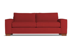 Melrose Queen Size Sleeper Sofa Bed :: Leg Finish: Pecan / Sleeper Option: Deluxe Innerspring Mattress