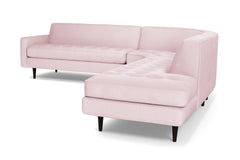 Monroe 3pc Velvet Sectional Sofa :: Leg Finish: Espresso / Configuration: RAF - Chaise on the Right