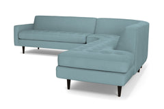 Monroe 3pc Velvet Sectional Sofa :: Leg Finish: Espresso / Configuration: RAF - Chaise on the Right