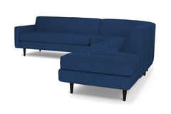 Monroe 3pc Velvet Sectional Sofa :: Leg Finish: Espresso / Configuration: RAF - Chaise on the Right