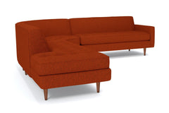 Monroe 3pc Sectional Sofa :: Leg Finish: Pecan / Configuration: LAF - Chaise on the Left