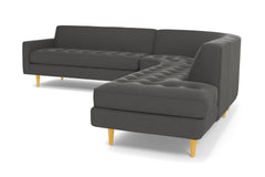 Monroe 3pc Sectional Sofa :: Leg Finish: Natural / Configuration: RAF - Chaise on the Right