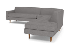 Monroe 3pc Sectional Sofa :: Leg Finish: Pecan / Configuration: RAF - Chaise on the Right