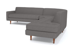 Monroe 3pc Sectional Sofa :: Leg Finish: Pecan / Configuration: RAF - Chaise on the Right