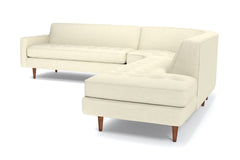 Monroe 3pc Sectional Sofa :: Leg Finish: Pecan / Configuration: RAF - Chaise on the Right