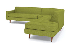 Monroe 3pc Sectional Sofa :: Leg Finish: Pecan / Configuration: RAF - Chaise on the Right