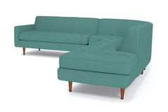 Monroe 3pc Sectional Sofa :: Leg Finish: Pecan / Configuration: RAF - Chaise on the Right