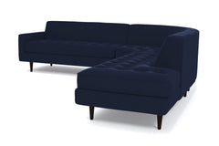 Monroe 3pc Velvet Sectional Sofa :: Leg Finish: Espresso / Configuration: RAF - Chaise on the Right