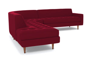 Monroe 3pc Sectional Sofa :: Leg Finish: Pecan / Configuration: LAF - Chaise on the Left