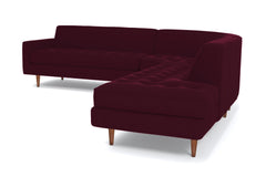 Monroe 3pc Sectional Sofa :: Leg Finish: Pecan / Configuration: RAF - Chaise on the Right