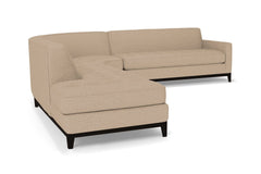 Monroe Drive 3pc Sleeper Sectional :: Leg Finish: Espresso / Configuration: LAF - Chaise on the Left / Sleeper Option: Memory Foam Mattress