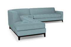 Monroe Drive 3pc Sleeper Sectional :: Leg Finish: Espresso / Configuration: LAF - Chaise on the Left / Sleeper Option: Memory Foam Mattress