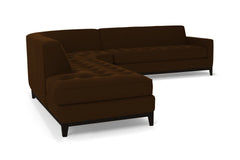 Monroe Drive 3pc Sleeper Sectional :: Leg Finish: Espresso / Configuration: LAF - Chaise on the Left / Sleeper Option: Memory Foam Mattress