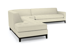 Monroe Drive 3pc Sleeper Sectional :: Leg Finish: Espresso / Configuration: LAF - Chaise on the Left / Sleeper Option: Memory Foam Mattress