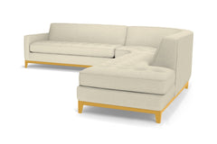 Monroe Drive 3pc Sleeper Sectional :: Leg Finish: Natural / Configuration: RAF - Chaise on the Right / Sleeper Option: Memory Foam Mattress