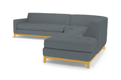 Monroe Drive 3pc Sleeper Sectional :: Leg Finish: Natural / Configuration: RAF - Chaise on the Right / Sleeper Option: Memory Foam Mattress