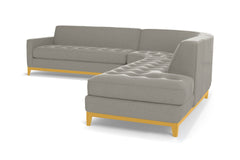 Monroe Drive 3pc Sleeper Sectional :: Leg Finish: Natural / Configuration: RAF - Chaise on the Right / Sleeper Option: Memory Foam Mattress