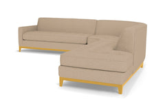 Monroe Drive 3pc Sleeper Sectional :: Leg Finish: Natural / Configuration: RAF - Chaise on the Right / Sleeper Option: Memory Foam Mattress