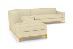 Monroe Drive 3pc Sleeper Sectional :: Leg Finish: Natural / Configuration: LAF - Chaise on the Left / Sleeper Option: Deluxe Innerspring Mattress