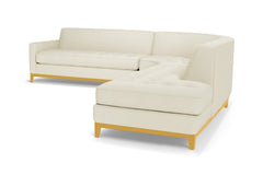 Monroe Drive 3pc Sleeper Sectional :: Leg Finish: Natural / Configuration: RAF - Chaise on the Right / Sleeper Option: Memory Foam Mattress