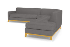 Monroe Drive 3pc Sleeper Sectional :: Leg Finish: Natural / Configuration: RAF - Chaise on the Right / Sleeper Option: Memory Foam Mattress