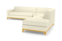 Monroe Drive 3pc Sleeper Sectional :: Leg Finish: Natural / Configuration: RAF - Chaise on the Right / Sleeper Option: Memory Foam Mattress