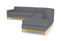 Monroe Drive 3pc Sleeper Sectional :: Leg Finish: Natural / Configuration: RAF - Chaise on the Right / Sleeper Option: Memory Foam Mattress