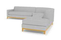 Monroe Drive 3pc Sleeper Sectional :: Leg Finish: Natural / Configuration: RAF - Chaise on the Right / Sleeper Option: Memory Foam Mattress