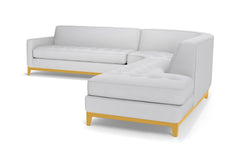 Monroe Drive 3pc Sleeper Sectional :: Leg Finish: Natural / Configuration: RAF - Chaise on the Right / Sleeper Option: Memory Foam Mattress