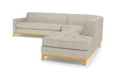 Monroe Drive 3pc Sleeper Sectional :: Leg Finish: Natural / Configuration: RAF - Chaise on the Right / Sleeper Option: Memory Foam Mattress