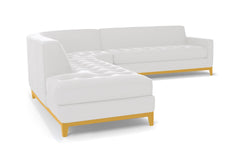 Monroe Drive 3pc Sleeper Sectional :: Leg Finish: Natural / Configuration: LAF - Chaise on the Left / Sleeper Option: Deluxe Innerspring Mattress