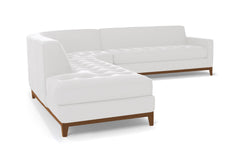 Monroe Drive 3pc Sleeper Sectional :: Leg Finish: Pecan / Configuration: LAF - Chaise on the Left / Sleeper Option: Deluxe Innerspring Mattress