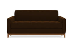 Monroe Drive Twin Size Sleeper Sofa Bed :: Leg Finish: Pecan / Sleeper Option: Memory Foam Mattress