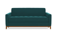 Monroe Drive Twin Size Sleeper Sofa Bed :: Leg Finish: Pecan / Sleeper Option: Memory Foam Mattress