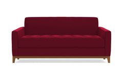 Monroe Drive Twin Size Sleeper Sofa Bed :: Leg Finish: Pecan / Sleeper Option: Memory Foam Mattress