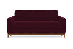 Monroe Drive Apartment Size Sleeper Sofa :: Leg Finish: Pecan / Sleeper Option: Deluxe Innerspring Mattress