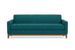 Monroe Drive Queen Size Sleeper Sofa :: Leg Finish: Pecan / Sleeper Option: Memory Foam Mattress