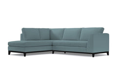 Mulholland Drive 2pc Velvet Sleeper Sectional :: Leg Finish: Espresso / Configuration: LAF - Chaise on the Left / Sleeper Option: Deluxe Innerspring Mattress