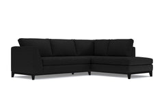 Mulholland Drive 2pc Sleeper Sectional :: Leg Finish: Espresso / Configuration: RAF - Chaise on the Right / Sleeper Option: Deluxe Innerspring Mattress