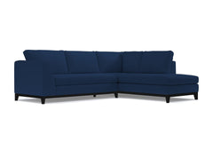 Mulholland Drive 2pc Velvet Sleeper Sectional :: Leg Finish: Espresso / Configuration: RAF - Chaise on the Right / Sleeper Option: Memory Foam Mattress