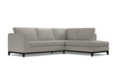 Mulholland Drive 2pc Velvet Sleeper Sectional :: Leg Finish: Espresso / Configuration: RAF - Chaise on the Right / Sleeper Option: Memory Foam Mattress