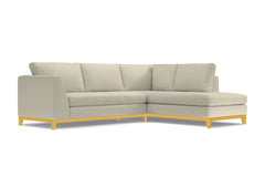 Mulholland Drive 2pc Sleeper Sectional :: Leg Finish: Natural / Configuration: RAF - Chaise on the Right / Sleeper Option: Deluxe Innerspring Mattress