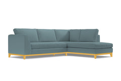 Mulholland Drive 2pc Velvet Sleeper Sectional :: Leg Finish: Natural / Configuration: RAF - Chaise on the Right / Sleeper Option: Deluxe Innerspring Mattress