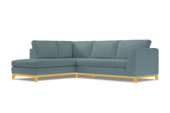 Mulholland Drive 2pc Sleeper Sectional :: Leg Finish: Natural / Configuration: LAF - Chaise on the Left / Sleeper Option: Deluxe Innerspring Mattress