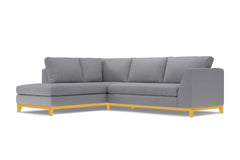 Mulholland Drive 2pc Sleeper Sectional :: Leg Finish: Natural / Configuration: LAF - Chaise on the Left / Sleeper Option: Deluxe Innerspring Mattress