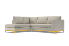 Mulholland Drive 2pc Sleeper Sectional :: Leg Finish: Natural / Configuration: LAF - Chaise on the Left / Sleeper Option: Deluxe Innerspring Mattress
