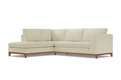 Mulholland Drive 2pc Sleeper Sectional :: Leg Finish: Pecan / Configuration: LAF - Chaise on the Left / Sleeper Option: Deluxe Innerspring Mattress