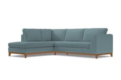 Mulholland Drive 2pc Sleeper Sectional :: Leg Finish: Pecan / Configuration: LAF - Chaise on the Left / Sleeper Option: Deluxe Innerspring Mattress